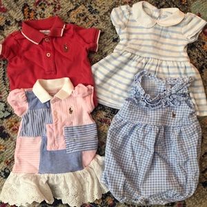 Variety of baby girl romper and dress